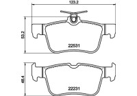 Brake pad set, disc brake 8DB 355 041-071 Hella