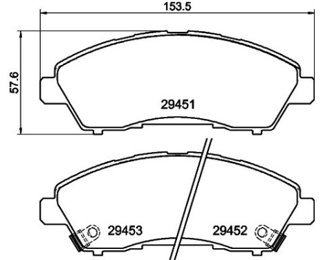 Brake pad set, disc brake 8DB 355 041-211 Hella