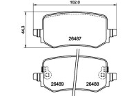 Brake pad set, disc brake 8DB 355 042-851 Hella