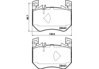 Brake pad set, disc brake 8DB 355 043-071 Hella