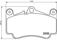Brake pad set, disc brake 8DB 355 043-081 Hella