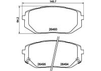 Brake pad set, disc brake 8DB 355 043-641 Hella