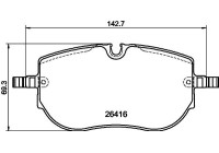 Brake pad set, disc brake 8DB 355 043-831 Hella