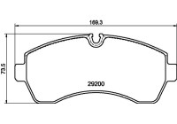 Brake pad set, disc brake 8DB 355 043-911 Hella