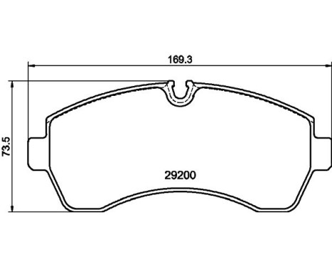 Brake pad set, disc brake 8DB 355 043-911 Hella