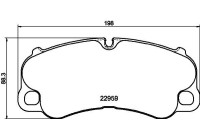 Brake pad set, disc brake 8DB 355 043-921 Hella