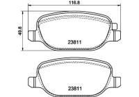 Brake pad set, disc brake 8DB 355 043-931 Hella