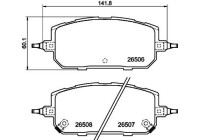 Brake pad set, disc brake 8DB 355 044-221 Hella