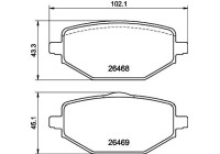 Brake pad set, disc brake 8DB 355 044-241 Hella