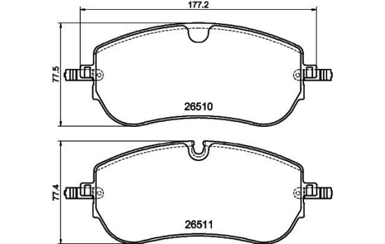 Brake pad set, disc brake 8DB 355 044-251 Hella