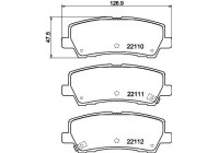 Brake pad set, disc brake 8DB 355 044-271 Hella