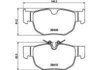 Brake pad set, disc brake 8DB 355 044-381 Hella