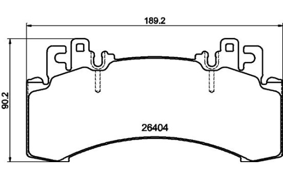 Brake pad set, disc brake 8DB 355 044-751 Hella
