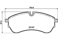 Brake pad set, disc brake 8DB 355 045-801 Hella