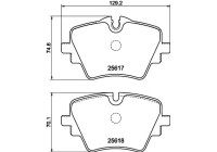 Brake pad set, disc brake 8DB 355 045-811 Hella