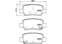 Brake pad set, disc brake 8DB 355 045-941 Hella