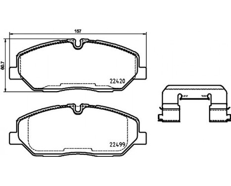 BRAKE PAD SET, DISC BRAKE 8DB 8DB 355 025-231 Hella