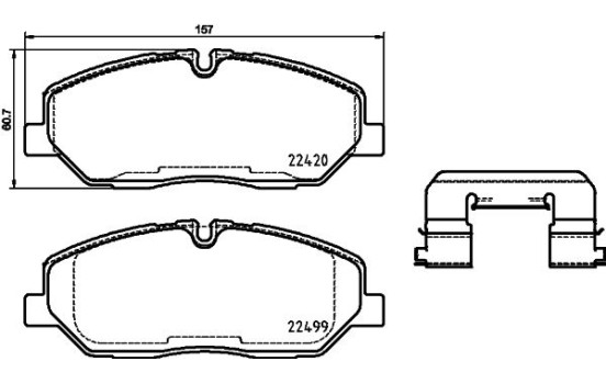 BRAKE PAD SET, DISC BRAKE 8DB 8DB 355 025-231 Hella