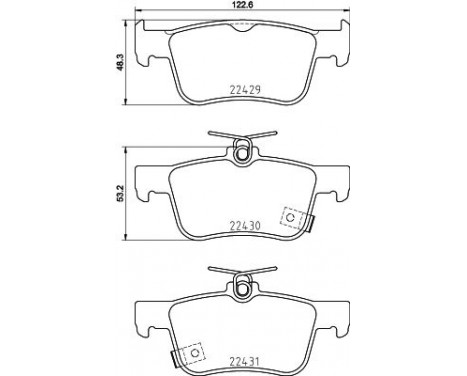 BRAKE PAD SET, DISC BRAKE 8DB 8DB 355 025-251 Hella