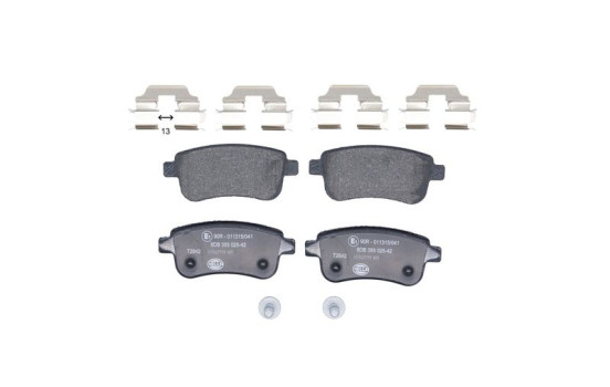 BRAKE PAD SET, DISC BRAKE 8DB 8DB 355 025-421 Hella