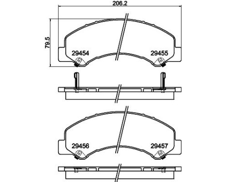 BRAKE PAD SET, DISC BRAKE 8DB 8DB 355 025-801 Hella, Image 4