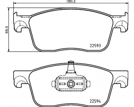 BRAKE PAD SET, DISC BRAKE 8DB 8DB 355 031-541 Hella