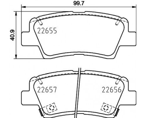 BRAKE PAD SET, DISC BRAKE 8DB 8DB 355 031-681 Hella