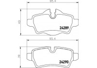 BRAKE PAD SET, DISC BRAKE 8DB 8DB 355 031-791 Hella