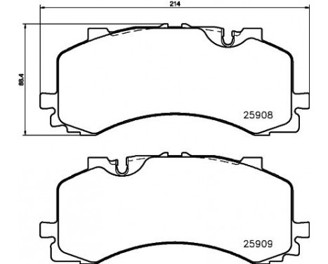 BRAKE PAD SET, DISC BRAKE 8DB 8DB 355 036-471 Hella