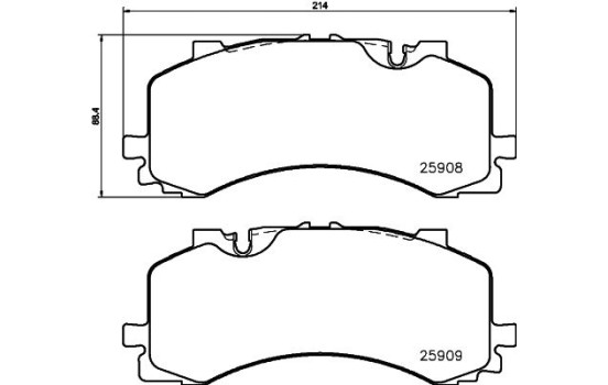 BRAKE PAD SET, DISC BRAKE 8DB 8DB 355 036-471 Hella