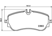 BRAKE PAD SET, DISC BRAKE 8DB 8DB 355 037-751 Hella