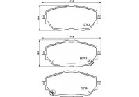 BRAKE PAD SET, DISC BRAKE 8DB 8DB 355 037-761 Hella