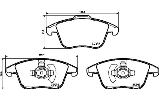 BRAKE PAD SET, DISC BRAKE 8DB 8DB 355 037-781 Hella, Image 4