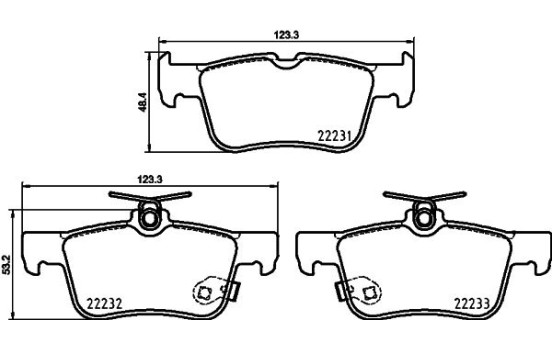 BRAKE PAD SET, DISC BRAKE 8DB 8DB 355 037-791 Hella, Image 4