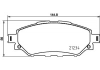 BRAKE PAD SET, DISC BRAKE 8DB 8DB 355 037-801 Hella