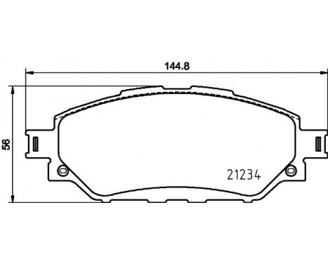 BRAKE PAD SET, DISC BRAKE 8DB 8DB 355 037-801 Hella