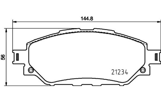 BRAKE PAD SET, DISC BRAKE 8DB 8DB 355 037-801 Hella