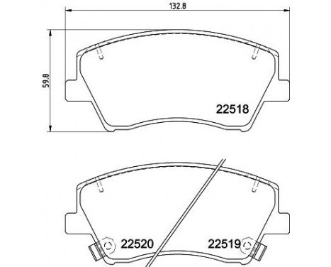 BRAKE PAD SET, DISC BRAKE 8DB 8DB 355 039-041 Hella