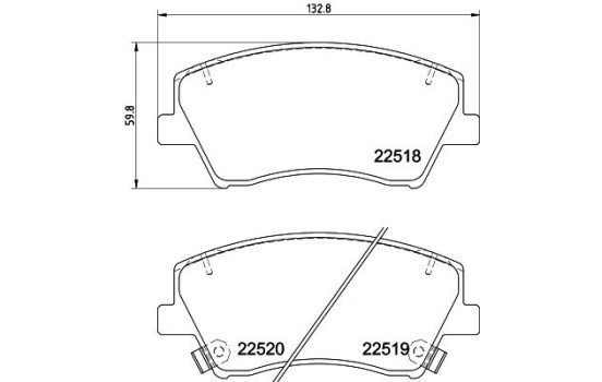 BRAKE PAD SET, DISC BRAKE 8DB 8DB 355 039-041 Hella