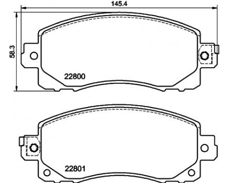 BRAKE PAD SET, DISC BRAKE 8DB 8DB 355 039-161 Hella