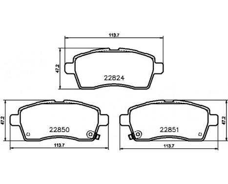 BRAKE PAD SET, DISC BRAKE 8DB 8DB 355 039-171 Hella