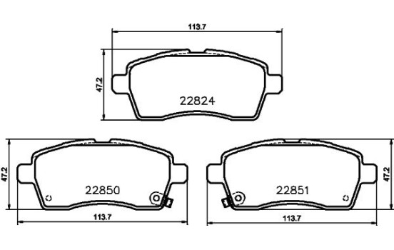 BRAKE PAD SET, DISC BRAKE 8DB 8DB 355 039-171 Hella