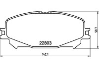 BRAKE PAD SET, DISC BRAKE 8DB 8DB 355 039-201 Hella