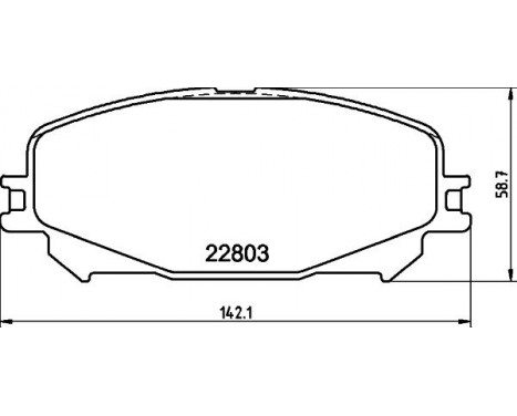 BRAKE PAD SET, DISC BRAKE 8DB 8DB 355 039-201 Hella