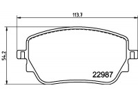 BRAKE PAD SET, DISC BRAKE 8DB 8DB 355 039-231 Hella