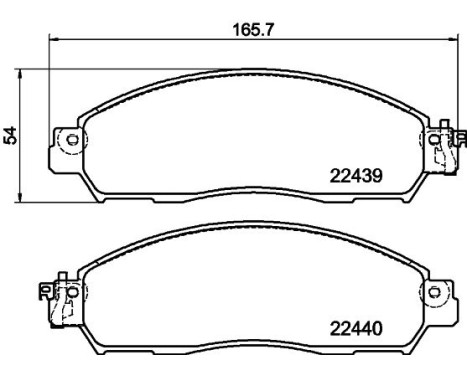 BRAKE PAD SET, DISC BRAKE 8DB 8DB 355 039-331 Hella, Image 4