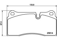 BRAKE PAD SET, DISC BRAKE 8DB 8DB 355 039-951 Hella