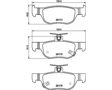 BRAKE PAD SET, DISC BRAKE 8DB 8DB 355 040-101 Hella