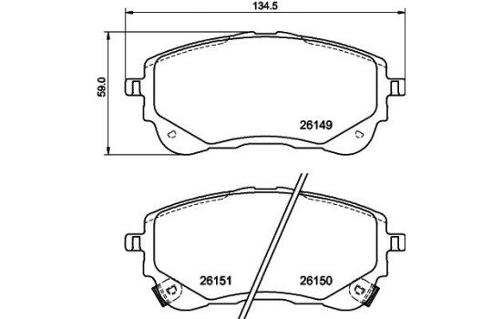 BRAKE PAD SET, DISC BRAKE 8DB 8DB 355 040-191 Hella, Image 4