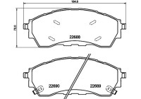 BRAKE PAD SET, DISC BRAKE 8DB 8DB 355 040-401 Hella